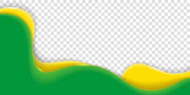 Brezilya bağımsızlık günü. Şeffaf arkaplan ve gerçekçi tasarım ile mavi sarı şekiller sallıyor. Brezilya Ulusal Şablon Tasarımı