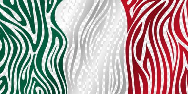 Meksika bağımsızlık günü. Yeşil beyaz ve kırmızı çizgiler izole arkaplanda gradyan etkisi olan dizayn. Meksika Ulusal Günü Şablonu