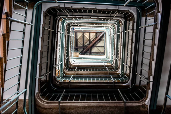 Internal Staircase Marble Metal Salt Turin Italy — Stock Photo, Image