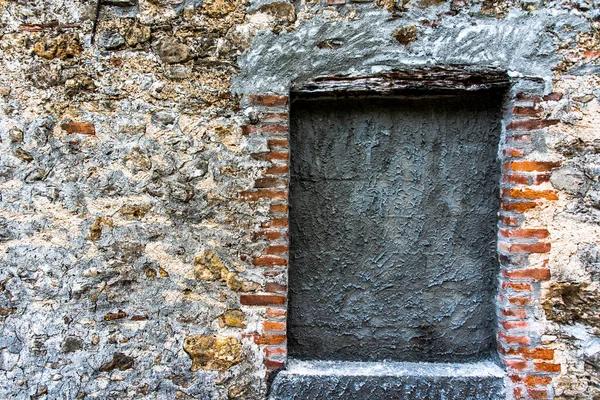 Stock image Closed window by concrete wall in Vallonara Vicenza Veneto Italy