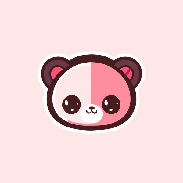 Schattig Panda Dier Kawaii Stijl — Stockvector