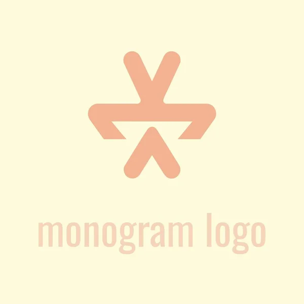 Creative Initial Monogram Logo Template Logo Company Brand Initial — стоковый вектор