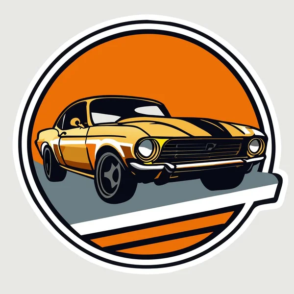 Design Logotipo Vetor Carro Vintage — Vetor de Stock