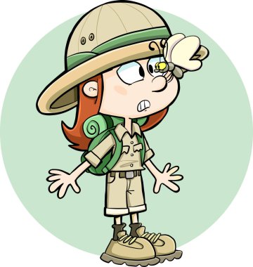 Kız kaşif kelebeklerden korkardı.