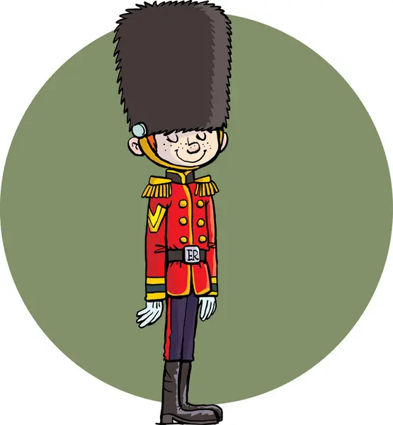 Guard Buckingham Palace London — Stock Vector