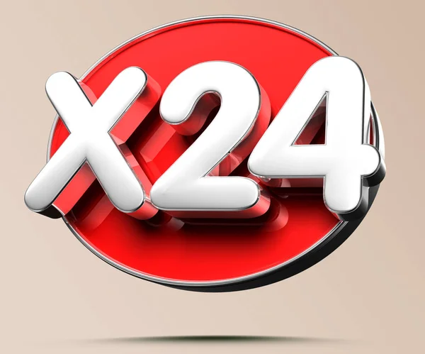 X24灯油背景的3D图像有工作路径 广告标志 产品设计 产品销售 — 图库照片
