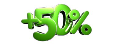 Ayrıca beyaz arkaplandaki% 50 'lik 3d illüstrasyon tabelalarının çalışma yolu var. Özel teklif artı% 50 indirim etiketi. Reklam tabelaları. Ürün tasarımı. Ürün satışları.