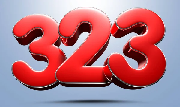 323号红色3D图形的浅蓝色背景有工作路径 广告标志 产品设计 产品销售 — 图库照片