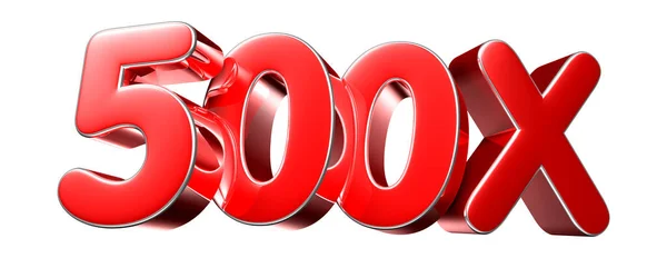 500X Vermelho Ilustração Fundo Branco Tem Caminho Trabalho Sinais Publicidade — Fotografia de Stock