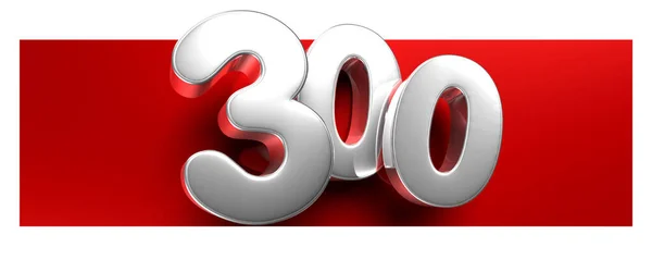 White Number 300 Red Text Box Illustration White Background Have — Stock Photo, Image
