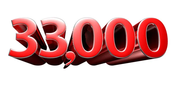 33000 Piros Illusztráció Fehér Háttéren Munkafolyamattal Rendelkezik Reklámtáblák Terméktervezés Termékértékesítés — Stock Fotó