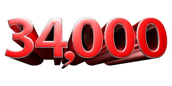 Száma 34000 Piros Illusztráció Fehér Háttér Van Munkafolyamat Reklámtáblák Terméktervezés — Stock Fotó