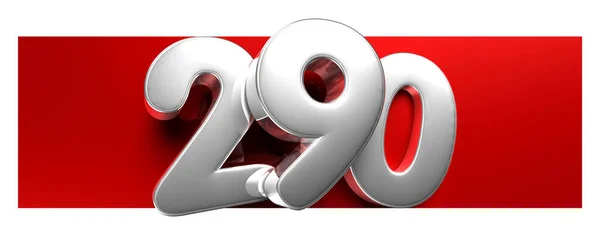 White Number 290 Red Text Box Illustration White Background Have — Stock Photo, Image