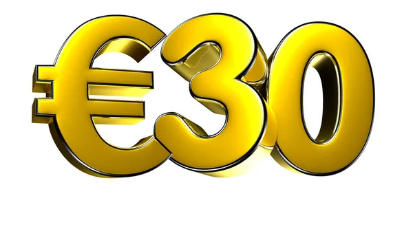 Euro Figura Oro Ilustración Sobre Fondo Blanco Tienen Trayectoria Trabajo Imagen De Stock