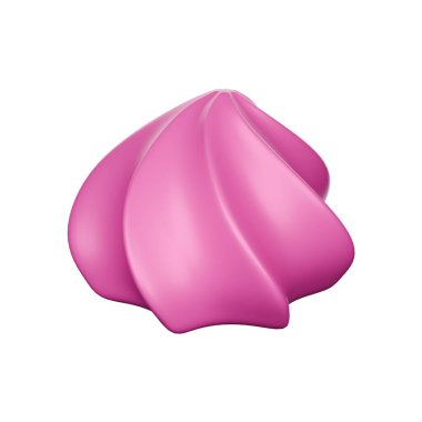 Krem şanti pembe arka planda 3D rendeleme çalışma yolu var