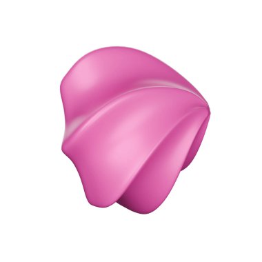 Krem şanti pembe arka planda 3D rendeleme çalışma yolu var