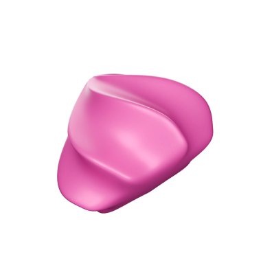 Krem şanti pembe arka planda 3D rendeleme çalışma yolu var