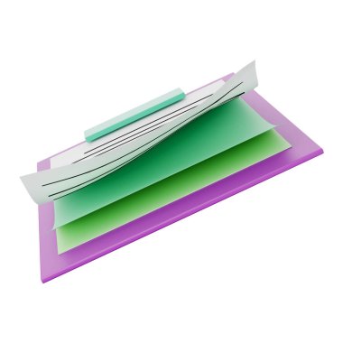 Çizgi film biçimi Beyaz arkaplandaki mavi 3B Belge çalışma yoluna sahip.