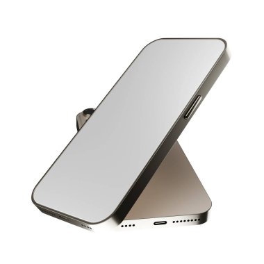 Beyaz arkaplandaki telefon modeli 3D çalışma yolu. Reklam tabelaları. Ürün tasarımı. Ürün satışları. Ürün kodu.