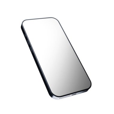 Beyaz arkaplandaki telefon modeli 3D çalışma yolu. Reklam tabelaları. Ürün tasarımı. Ürün satışları. Ürün kodu.