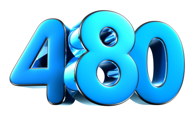 Mavi numara 480 3d resim. Reklam tabelaları, ürün tasarımı, ürün satışları..