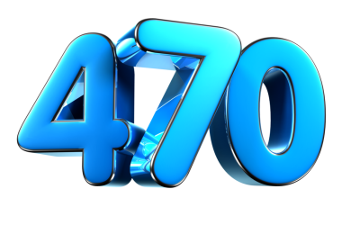 Mavi numara 470 3d resim. Reklam tabelaları, ürün tasarımı, ürün satışları..