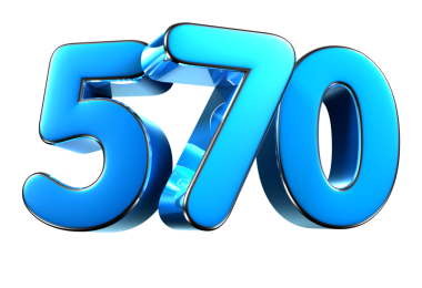 Mavi numara 570 3d görüntü. Reklam tabelaları. Ürün tasarımı. Ürün satışları