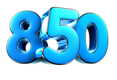 Mavi numara 850 3D görüntü. Reklam tabelaları. Ürün tasarımı. Ürün satışları