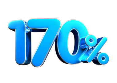 Gökyüzü mavisi 170 Yüzde 3D illüstrasyon .