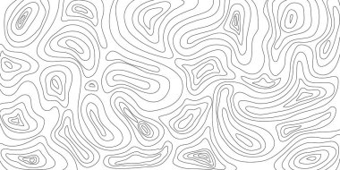 Topografik vektör haritası modeli. Soyut şekil çizgisi dokusuna sahip soyut dağ arazi haritası arkaplanı. 