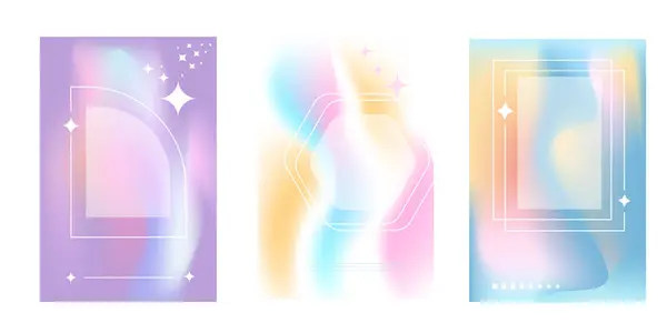 Geometrik şekilli minimalist stil kaplama şablonu, renkli ve canlı renk. 