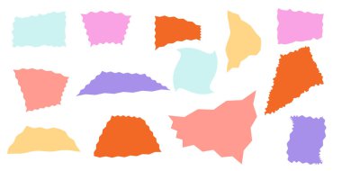 Pastel renk vektöründe sivri dikdörtgen. 