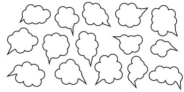 Konuşma baloncukları, manga, sohbet konuşmaları veya diyaloglar. 