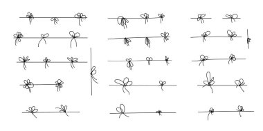 Düğüm seti, çizgi sanatı, izole elementler