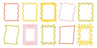 sivri çizgi dikdörtgen formu, sarı çizgi, kırmızı renk vektörü