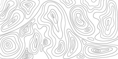 Topografik vektör haritası modeli. Soyut şekil çizgisi dokusuna sahip soyut dağ arazi haritası arkaplanı. 