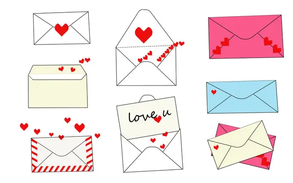 Zarflar, Valintine için hediyeler.