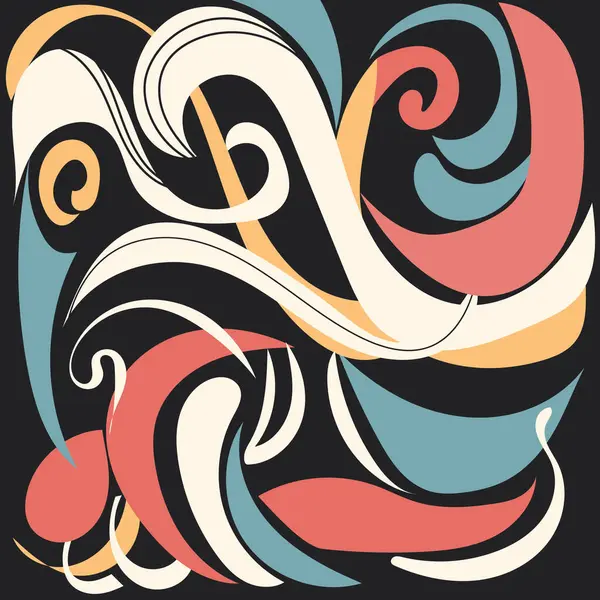 Batik soyut çizim vektörü düz, maori geleneksel modern illüstrasyon