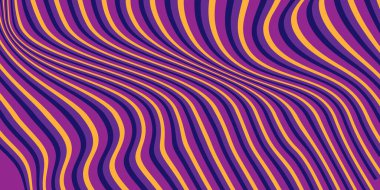 Çizgi soyut arkaplan, menekşe, turuncu dalga, broşür, afiş ve kapak kitabı için yaratıcı grafik tasarımı 