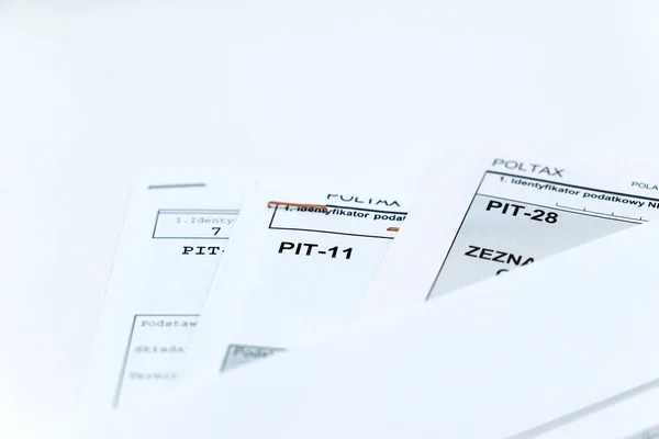 Polish end of year tax (called PIT) return forms