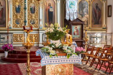 Wlodawa, Polonya 21 Eylül 2024 Kutsal Meryem 'in Doğuşu Ortodoks Kilisesi