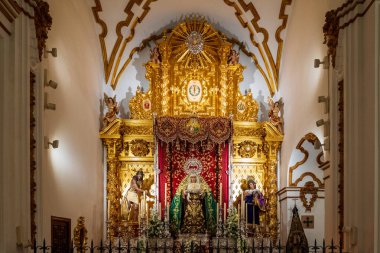 Malaga, İspanya, 28 Aralık 2024 Barok Kutsal Şehitler Kilisesi (; Los Santos Martires))