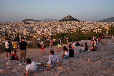 Panoramic View of Athens from Areopagus Hill at Sunset - Greece