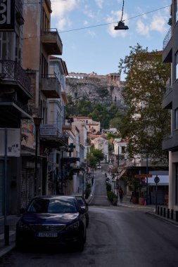 Street with View to Acropolis of Athens and the Parthenon - Greece
