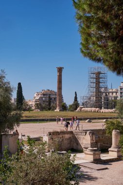 Temple of Olympian Zeus, Athens - also known as the Olympieion or Columns of the Olympian Zeus, is a former colossal temple at the center of the Greek capital Athens
