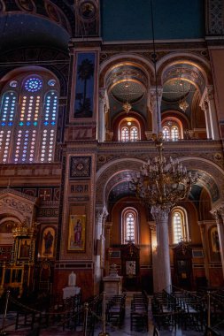 Interior of the Metropolitan Cathedral of Athens - Orthodox Catholic Church in Greece