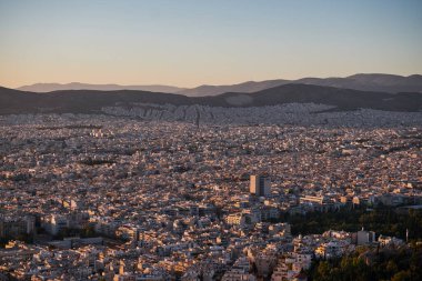 Panoramic View of Athens from Lycabettus Hill at Sunset - Greece