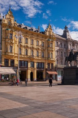 Radiceva Caddesi ve Skycrapper - Zagreb, Hırvatistan
