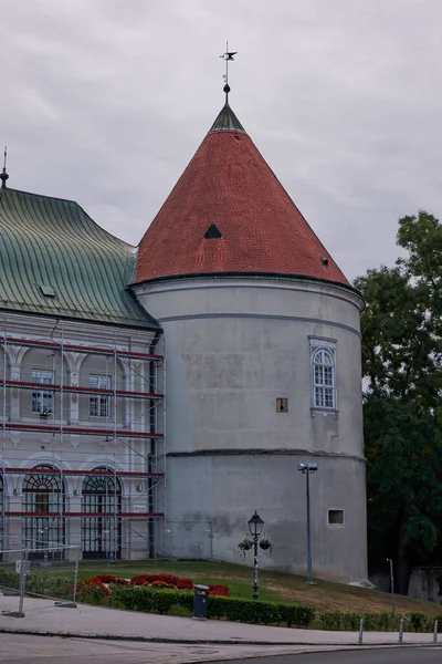 Mittelalterlicher Runder Turm Der Nähe Der Zagreber Kathedrale Kroatien — Stockfoto