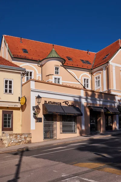 Bellissimo Edificio Residenziale Tradizionale Zagabria Croazia — Foto Stock